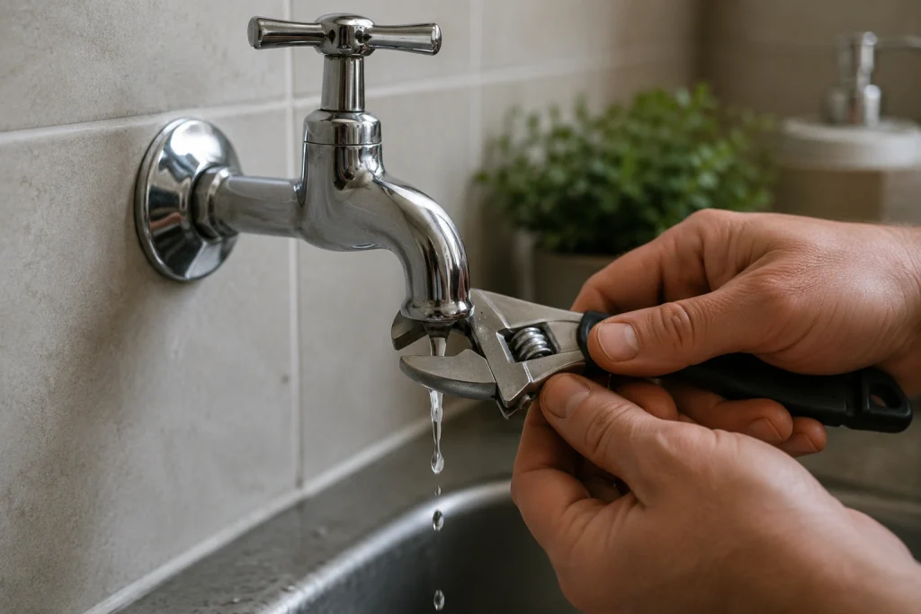 Plumbing fix in progress
